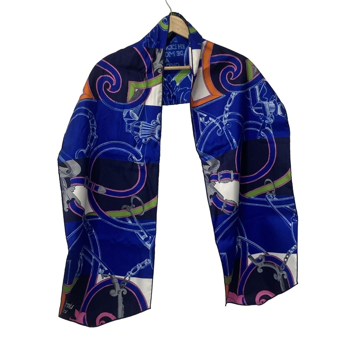 HERMES(エルメス) スカーフ美品 マキシツイリー ブルー×グリーン