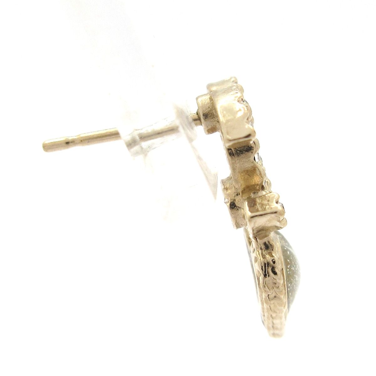 CHANEL シャネル ピアス - ゴールド×クリア ピアス 片側 ハート ココマーク