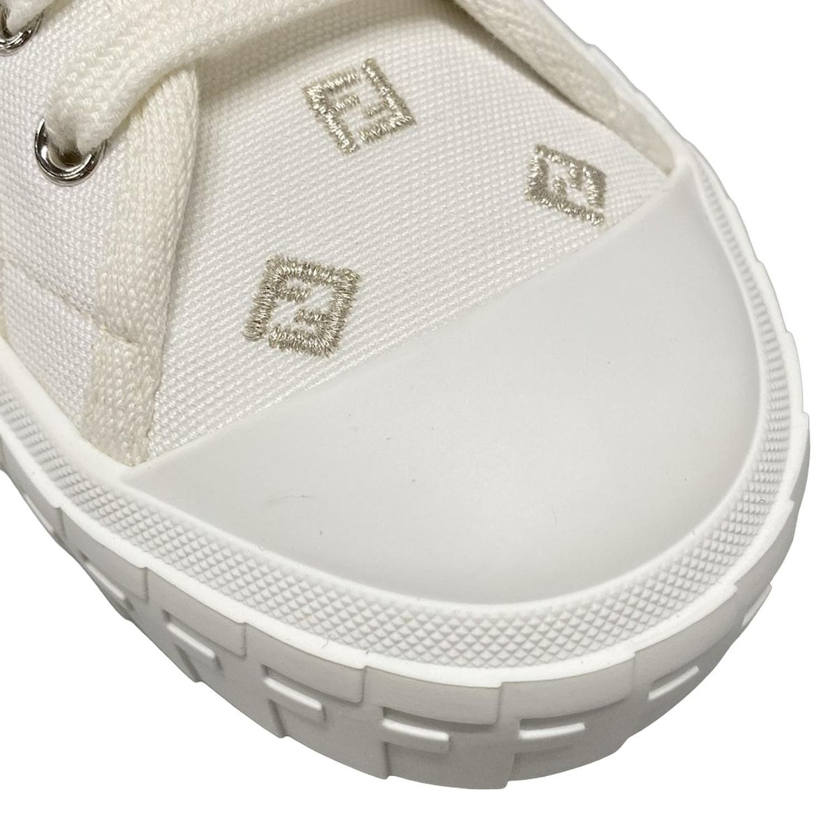 FENDI(フェンディ) スニーカー JP25 メンズ美品 - 8E8325 白×シルバー