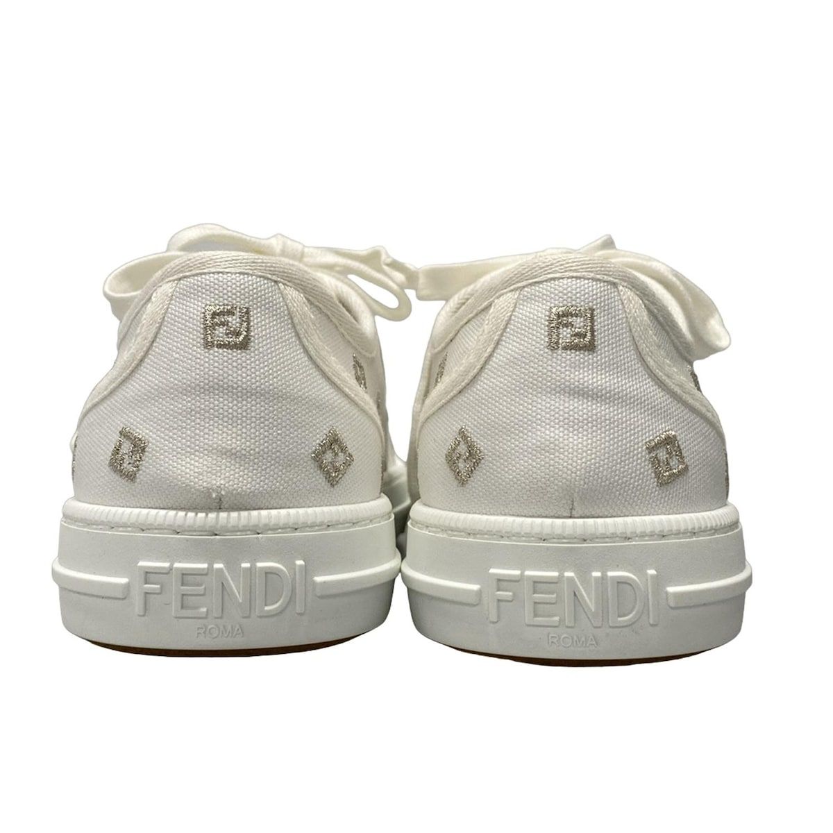 FENDI(フェンディ) スニーカー JP25 メンズ美品 - 8E8325 白×シルバー