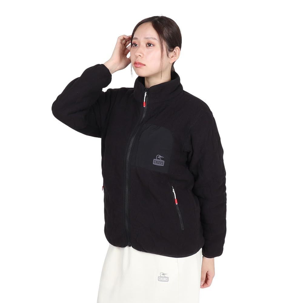チャムス フリースジャケット Booby Stitch Fleece Jacket レディース Black L