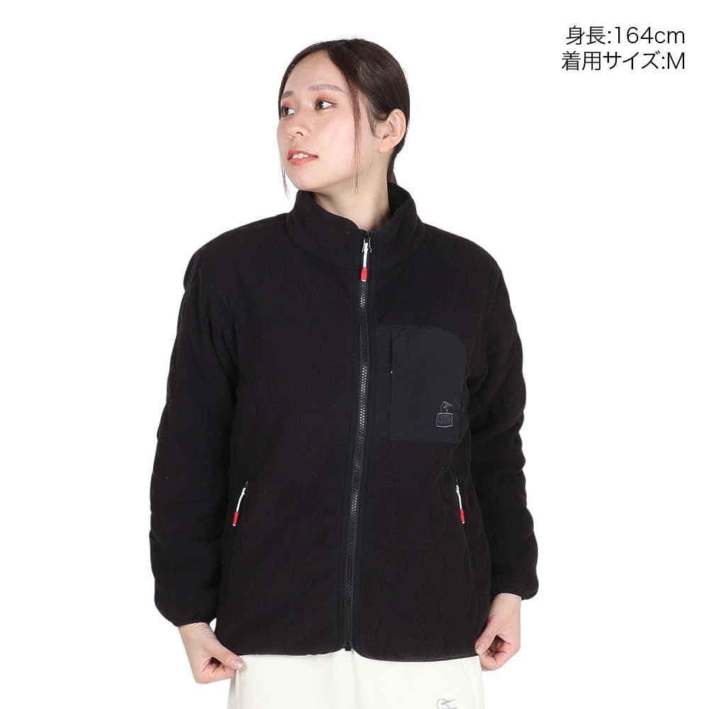 チャムス フリースジャケット Booby Stitch Fleece Jacket レディース Black L