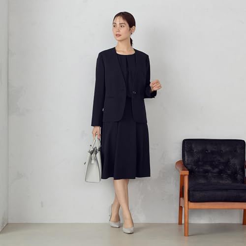 コムサイズム セットアップ対応 ポリエステルツイル ワンピース 12-08 OK 12-205 ネイビー S