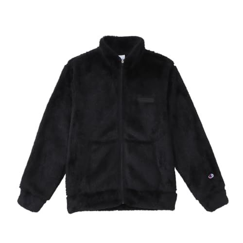 チャンピオン アウター ボアフリース スクリプトロゴ 刺繍 ハイネック ジップフーデッドジャケット C 3 L 616 Z メンズ ブラック