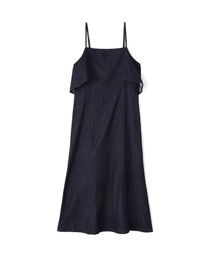 ナチュラルビューティーベーシック カジュアルドレス デニムライクバックリボンキャミワンピース レディース インディゴ