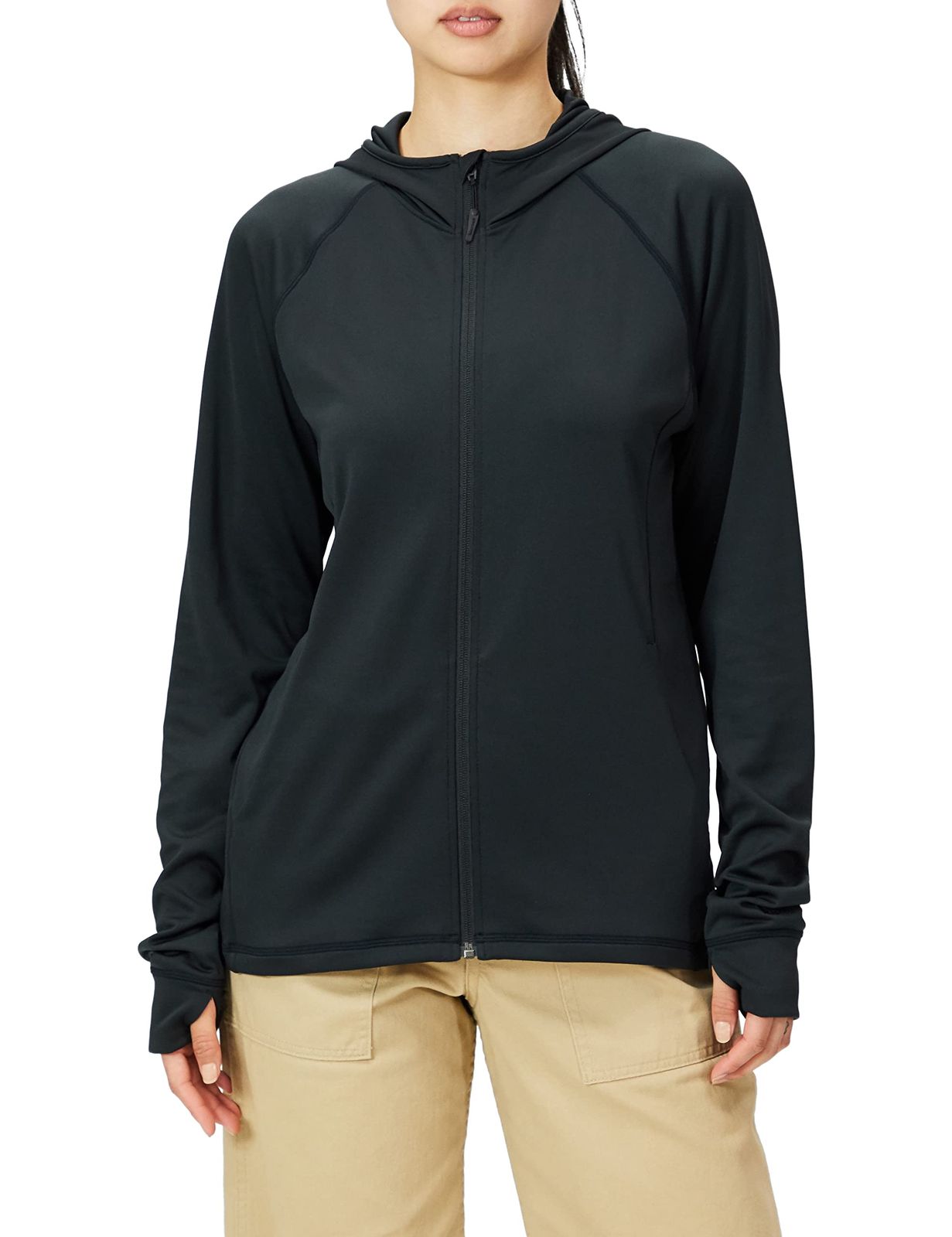 マーモット 22年春夏モデル レディース Sunscreen Light Hoody TOWTJB65 BK M