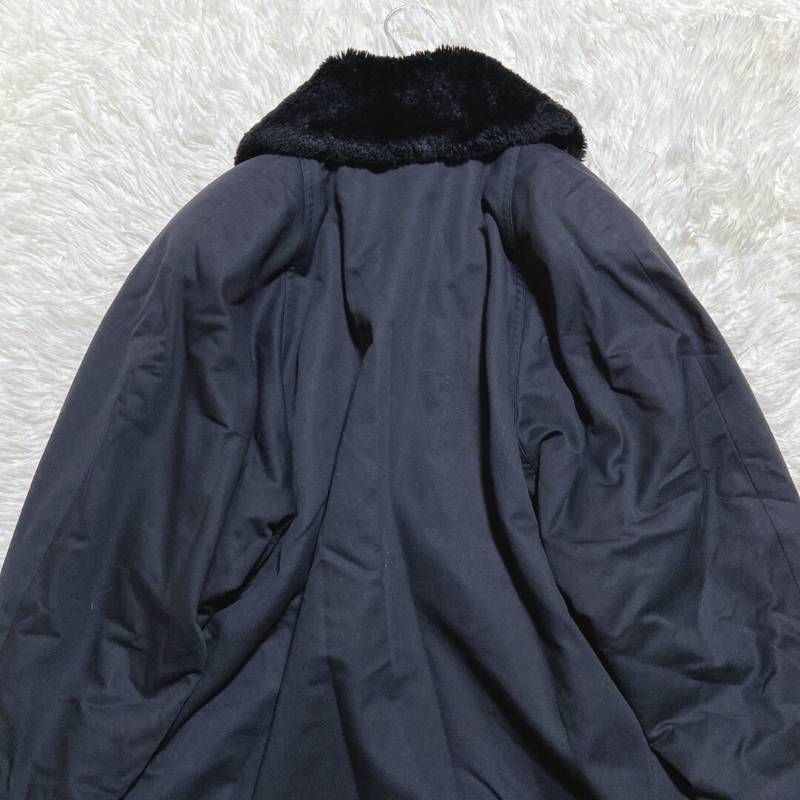 クリスチャンディオール　キルティング　ファーコート　ロング　袖ファー　ブラック Christian Dior クリスチャンディオール キルティング ファーコート