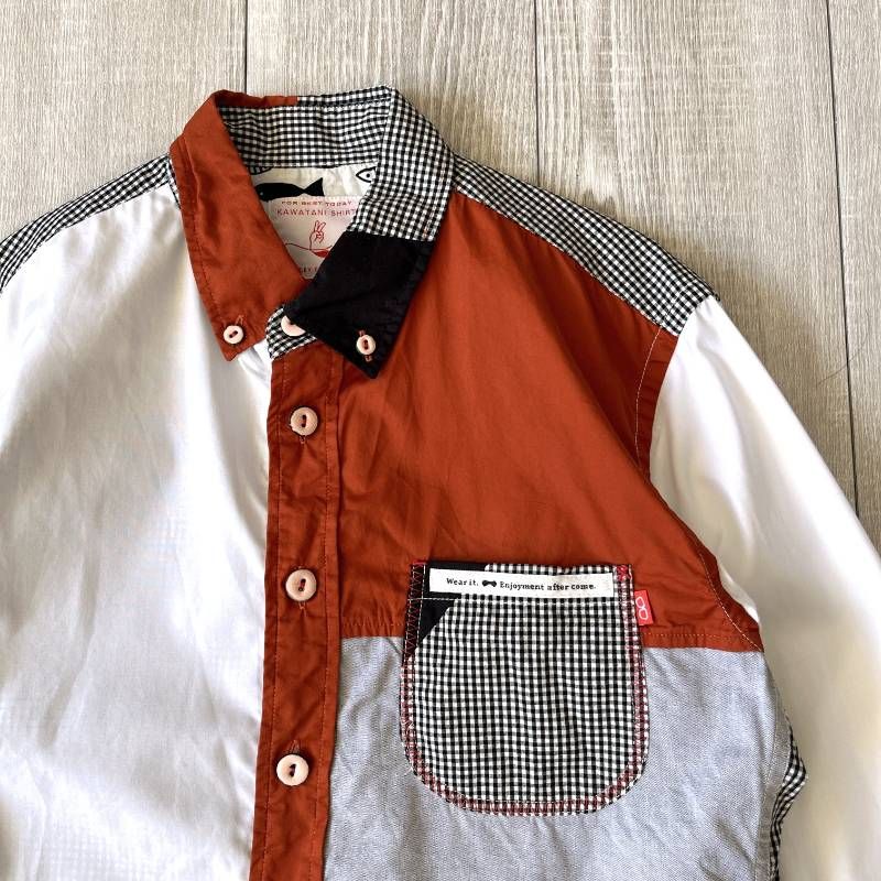 Kawatani Shirt Calico Cat LS Button Up Unisex S 川谷シャツ 三毛猫 長袖シャツ 男女兼用
