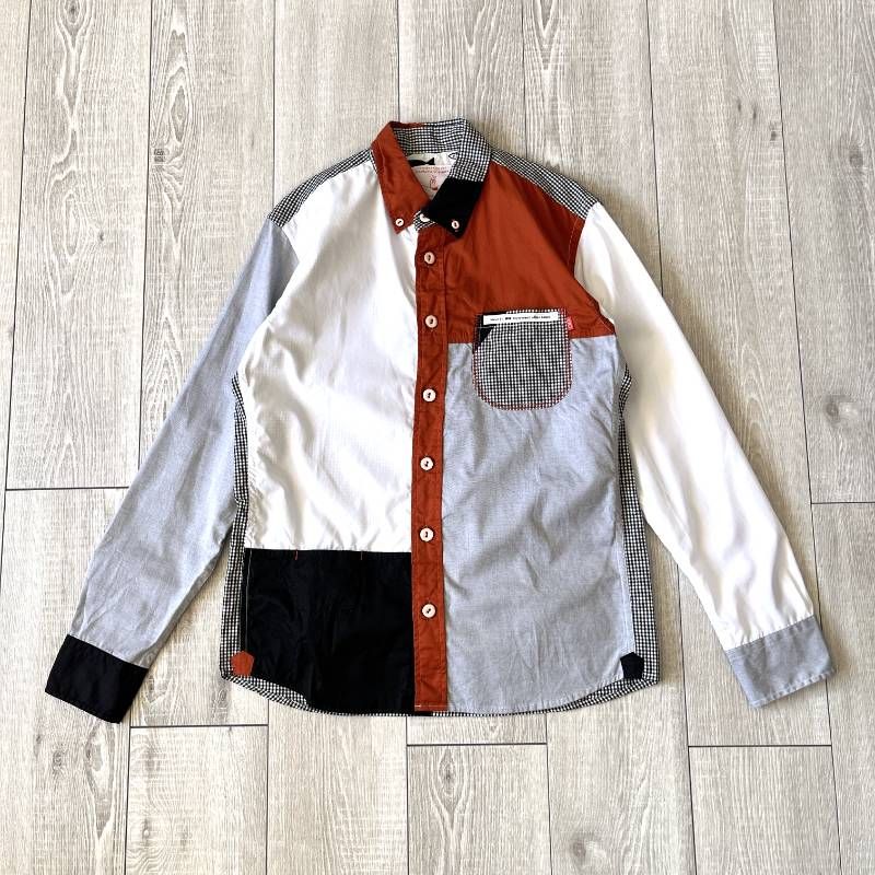 Kawatani Shirt Calico Cat LS Button Up Shirt Unisex S 川谷シャツ 三毛猫 長袖シャツ 男女兼用 S