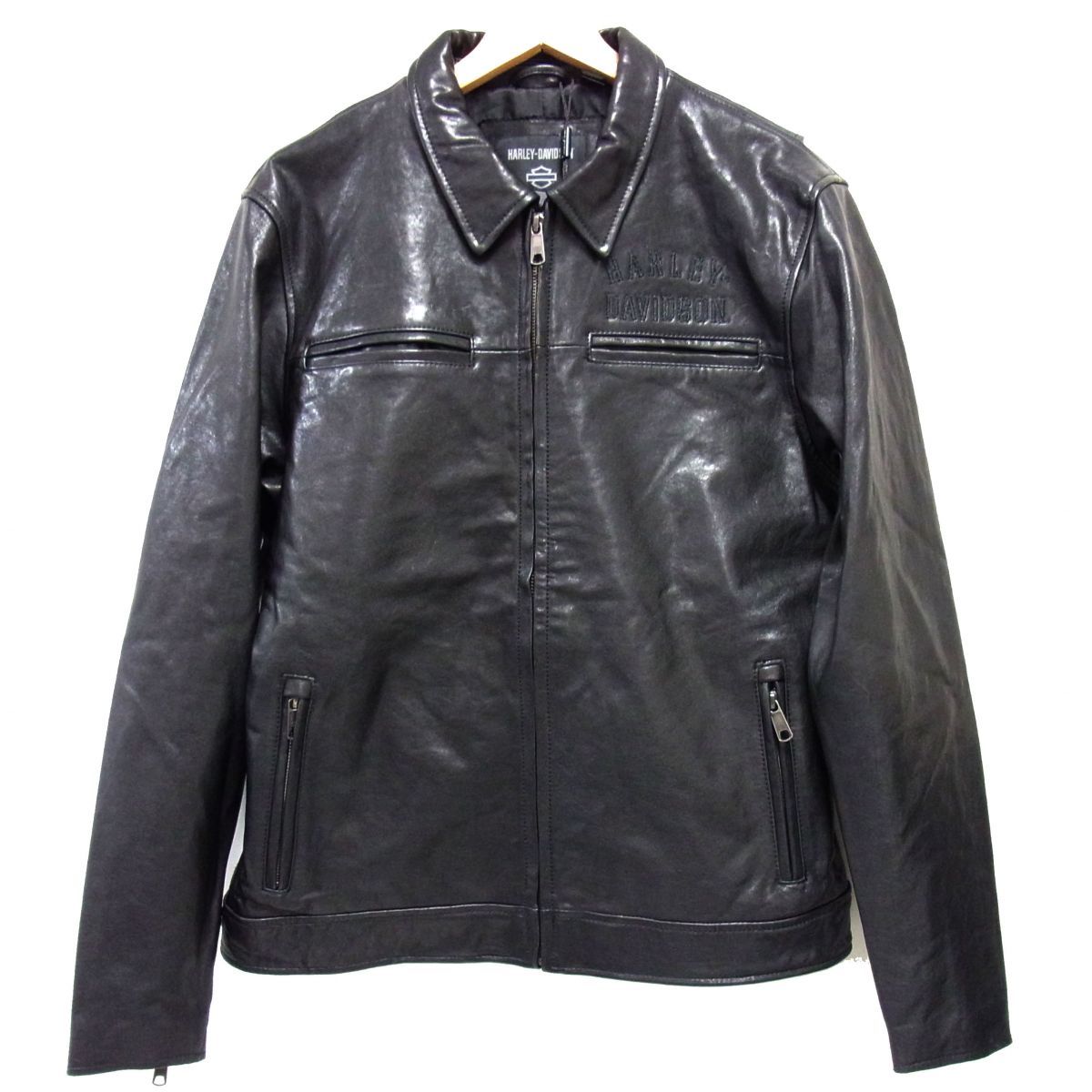 定価95.931円 Harley Davidson 23ss ロードロッカー ジャケット ラムレザー ライダースジャケット ブラック 羊革