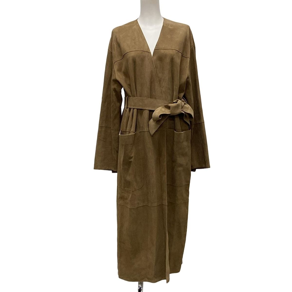 Conte コンテ コート レディース スエード ロングコート 85251990002 ブラウン 長袖 ゴートスキン ノー ロング丈 春 秋