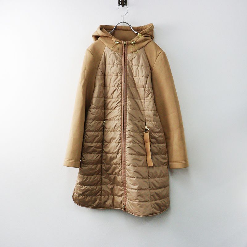 定価5.3万 2025AW エムズグレイシー M S GRACY 薄手中綿入りアウター 40 ベージュ┃ジャケット ボンディング コート 2400014659153