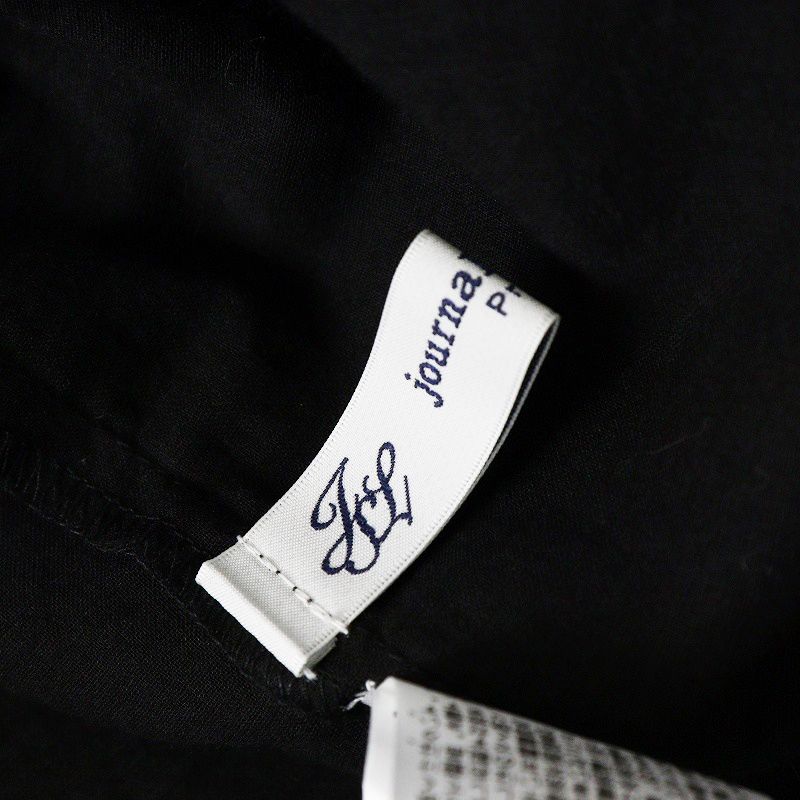  2025 SS ジャーナル ラックス journal standard luxe ハイツイストガーゼ Wフリルブラウス 黒┃インド製 長袖 シャツ ブラウス