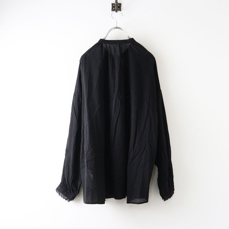 2025 SS ジャーナル ラックス journal standard luxe ハイツイストガーゼ Wフリルブラウス 黒┃インド製