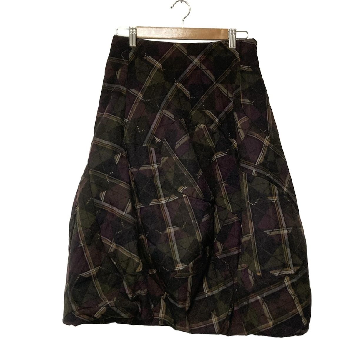 Rundholz ランドホルツ スカート サイズS レディース - ダークブラウン×黒×マルチ ひざ丈 チェック柄