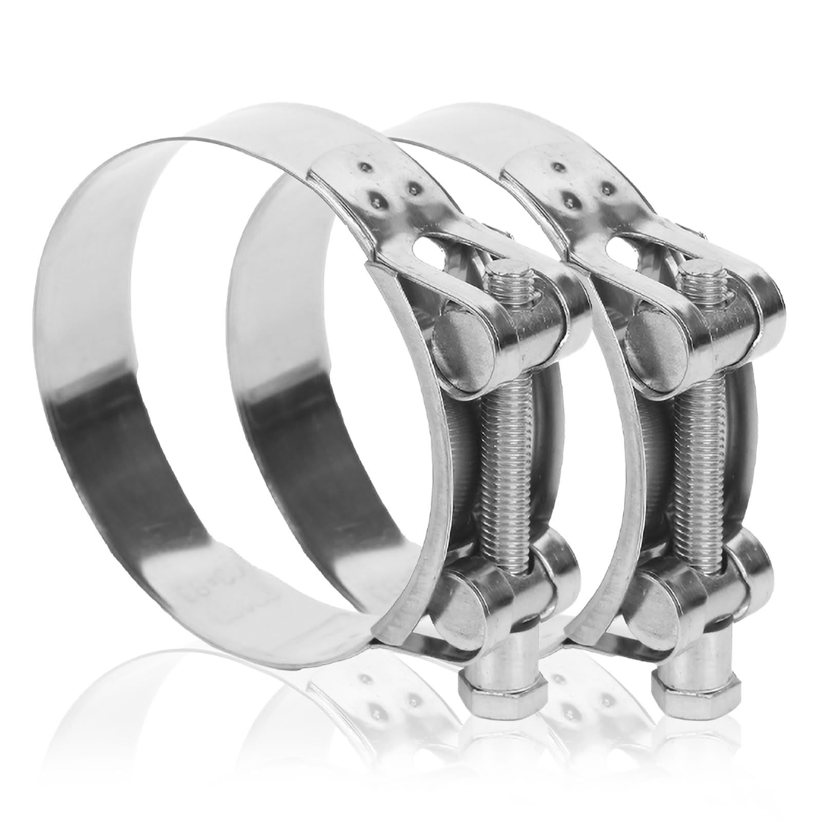 新品 Archnote マフラーバンド ステンレス マフラー バンド パイプ クランプ サイレンサー 固定 汎用 バイク 車 2個 セット 44-47mm