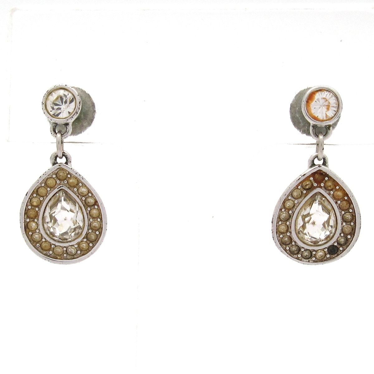 SWAROVSKI スワロフスキー ピアス - シルバー×クリア