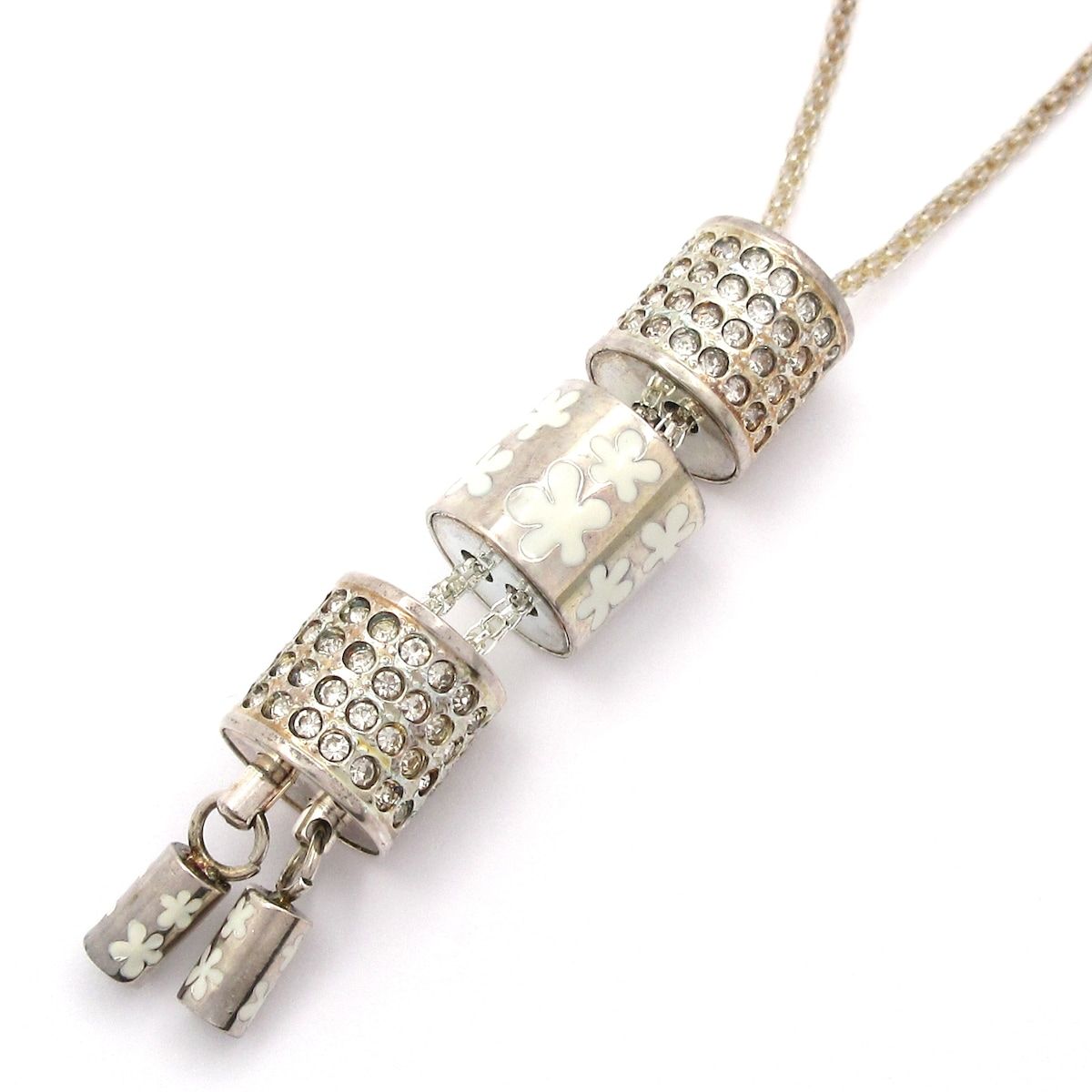 FolliFollie フォリフォリ ネックレス - シルバー フラワー 花