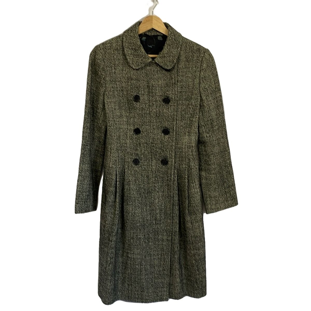 PaulSmith BLACK ポールスミスブラック コート サイズ40 M レディース - 黒×ライトグレー 長袖 秋 冬