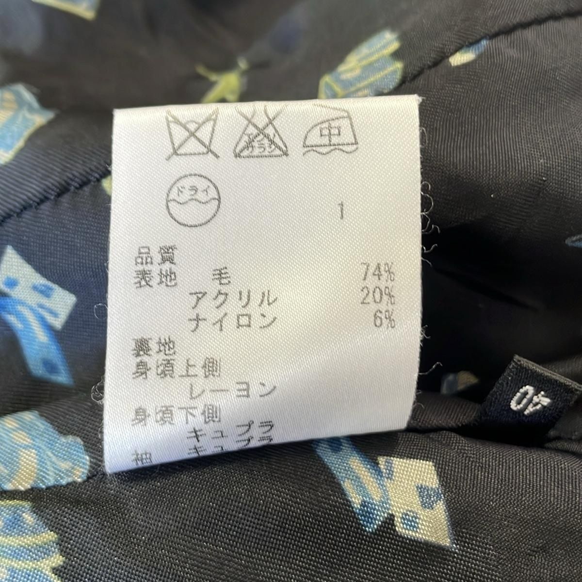 PaulSmith BLACK ポールスミスブラック コート サイズ40 M レディース - 黒×ライトグレー 長袖 秋 冬 GULLKHAN_COM