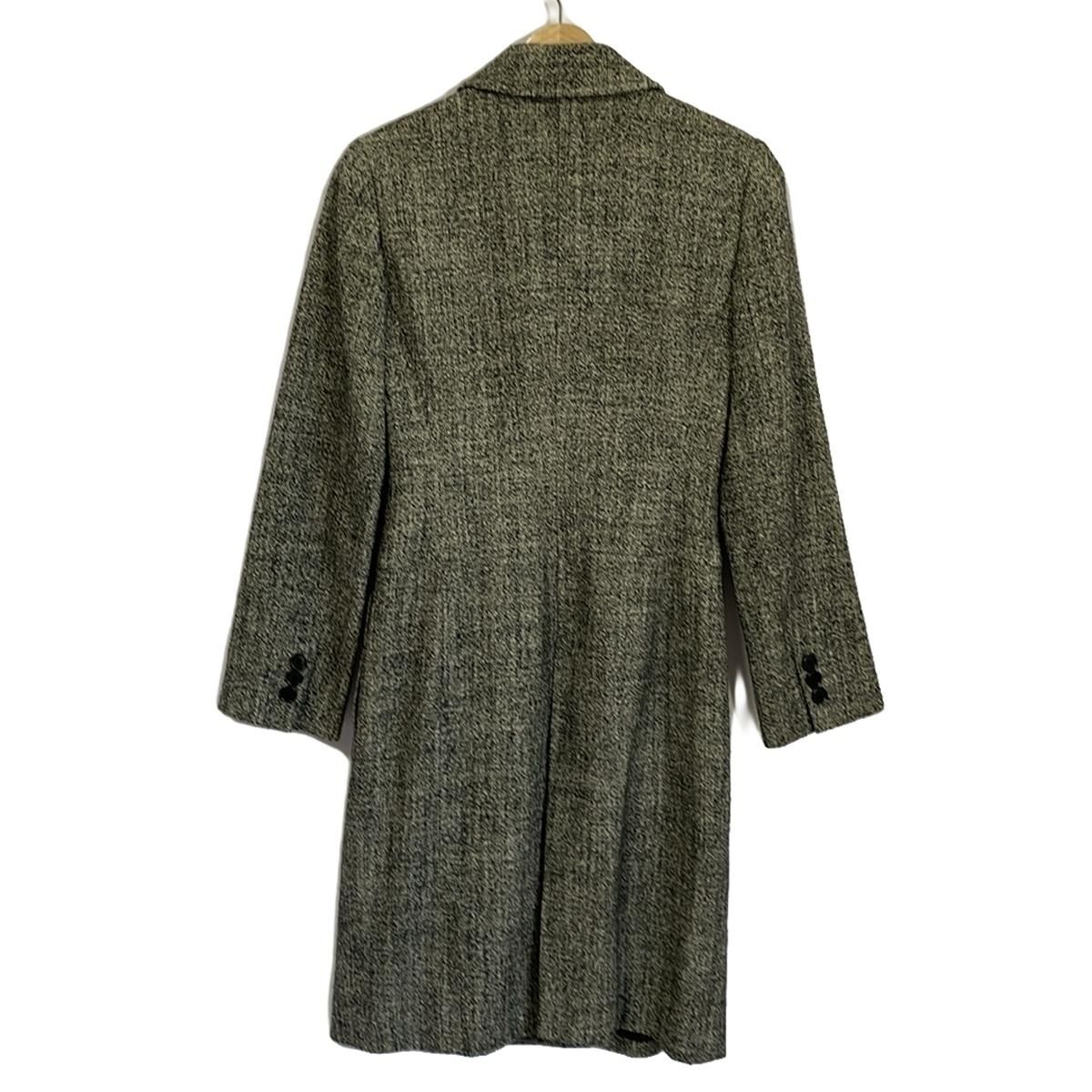 PaulSmith BLACK ポールスミスブラック コート サイズ40 M レディース - 黒×ライトグレー 長袖 秋 冬