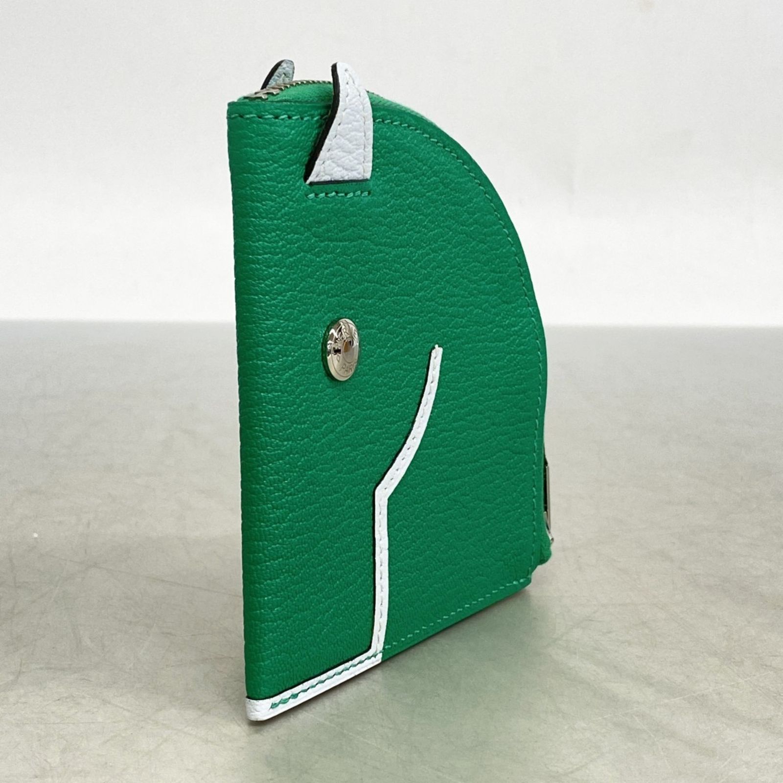 エルメス Hermes エルメス 財布 コインケース パドック シェブルミゾル ミント ブループリュム Z刻印レディース P1589040