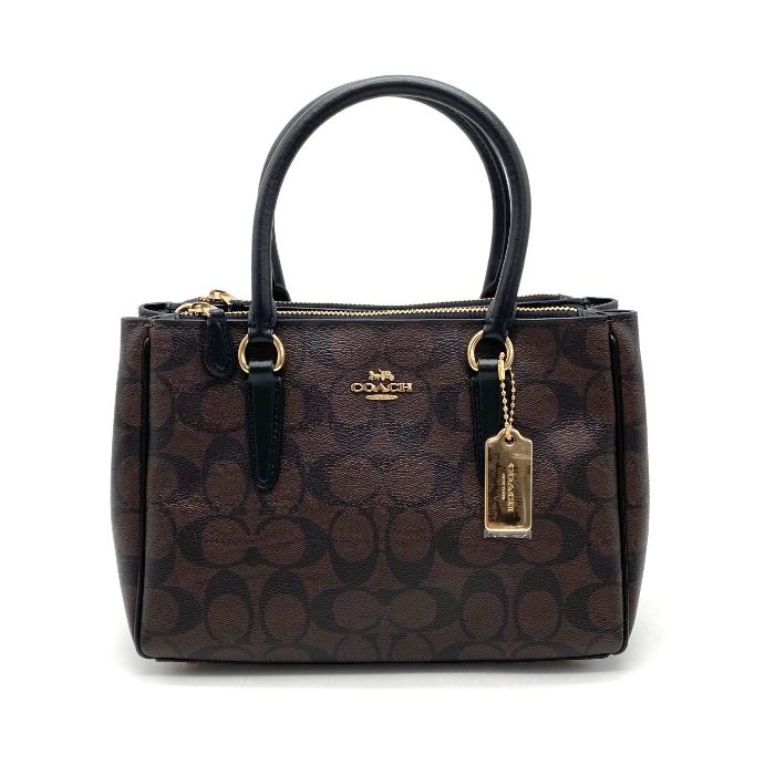 COACH コーチ ロゴ シグネチャー 2way レザー ハンド ショルダー バッグ eH0820A