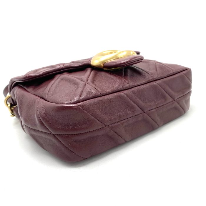 COACH コーチ タビー キルティング 2way レザー チェーン ハンド ショルダー バッグ eH1015A DECORATOM_COM_BR