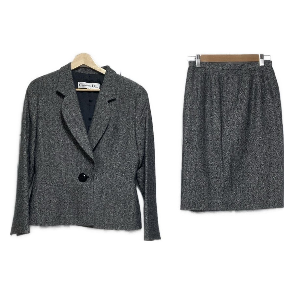 DIOR ChristianDior ディオール クリスチャンディオール スカートスーツ レディース - 黒×白