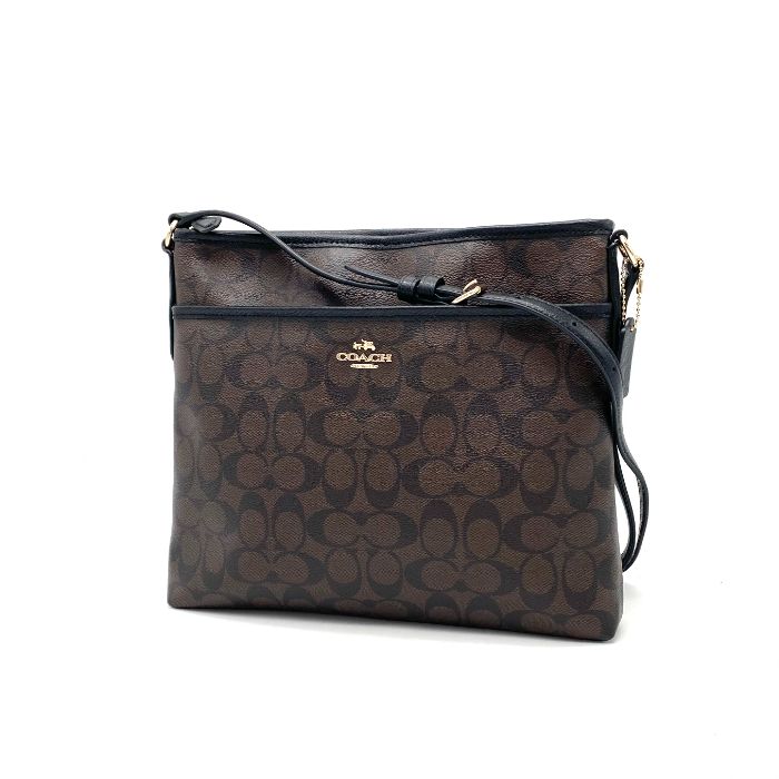 COACH コーチ シグネチャー 2 way レザー ハンド ショルダー バッグ eY 1025 N