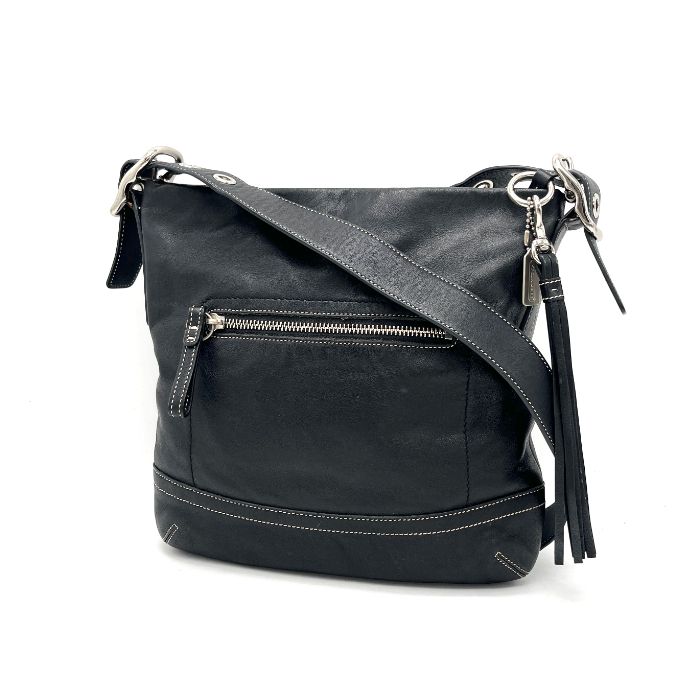 COACH コーチ タッセル レザー ショルダー バッグ eY1027N