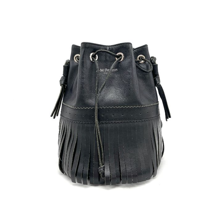 J＆M Davidson ジェーアンドエムダビッドソン スタッズ フリンジ レザー ショルダー バッグ eY10312N