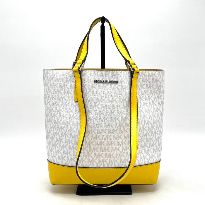 MICHAEL KOSE マイケルコース シグネチャー レザー ハンド バッグ eY1034N