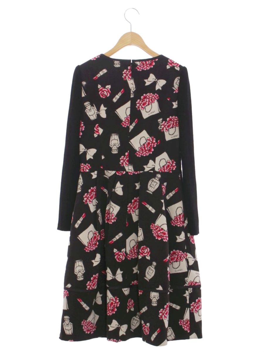 エムズグレイシー 911565 ワンピース 38 ブラック バッグ リップモチーフ 切替 IT3IMLDD16LZ