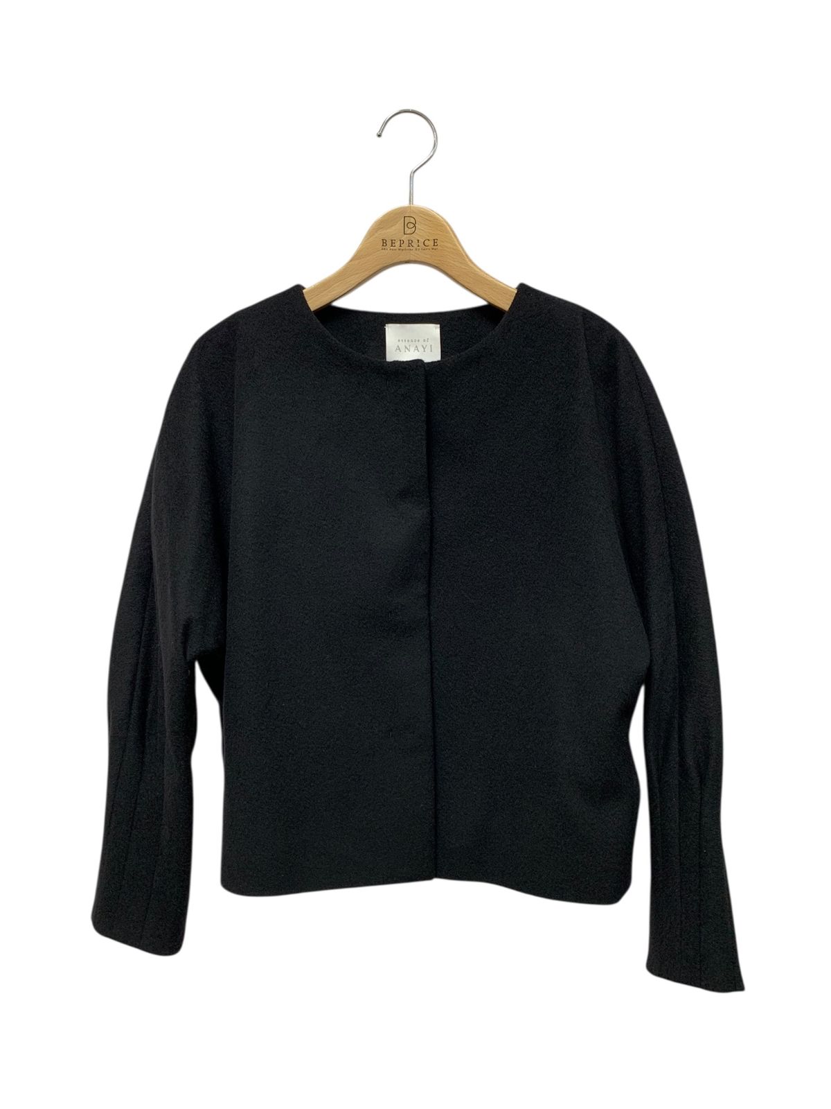 アナイ 111722-10-050-95-360 ノー ジャケット 36 ブラック カシミヤ混 IT0MI9PH6CC0