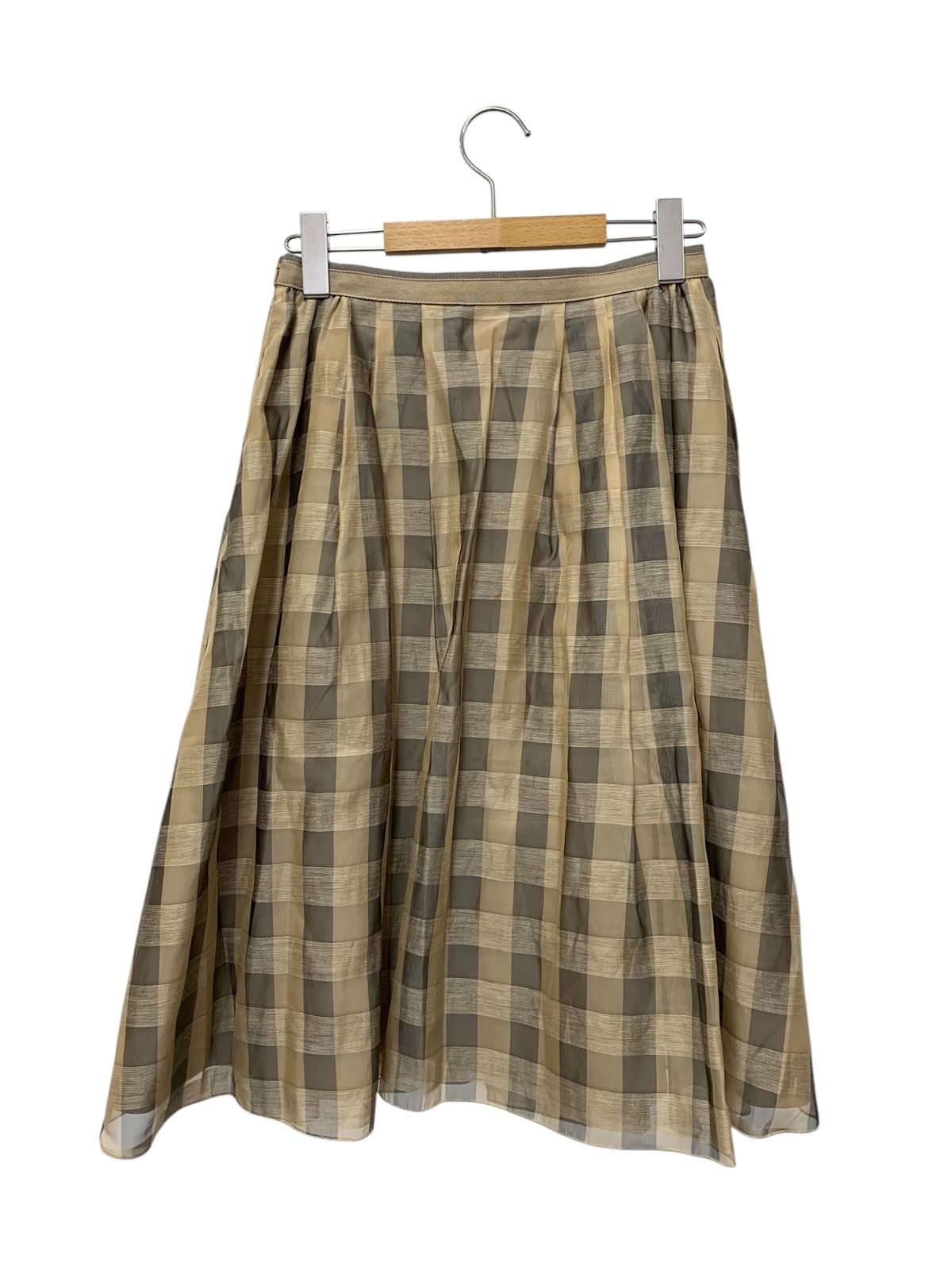 フォクシーブティック Skirt 39706 スカート 38 ベージュ ブロックチェック IT9570E0ZKV0
