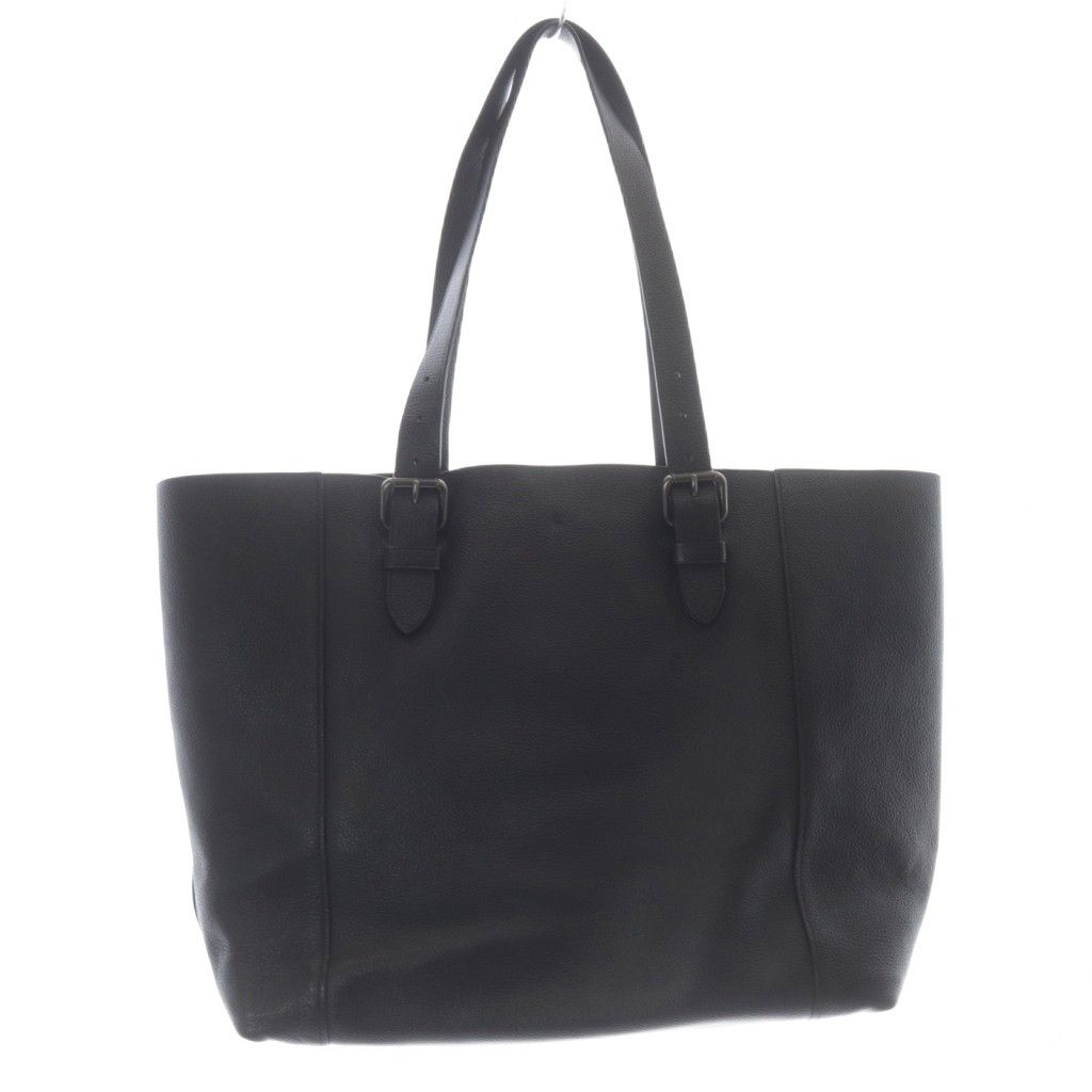 コーチ COACH カーフレザー ロゴモチーフ トートバッグ 黒 ブラック F39947