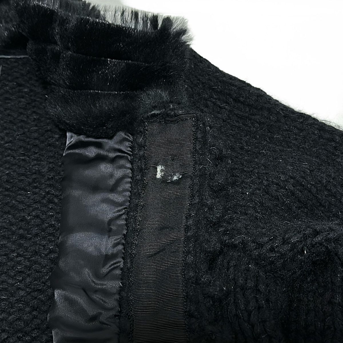 ✨定価¥115,000✨エポカ　レッキスラビット　ニットジャケット　羊革　40 EPOCA(エポカ) ジャケット サイズ40 M レディース - 黒 長袖/ニット