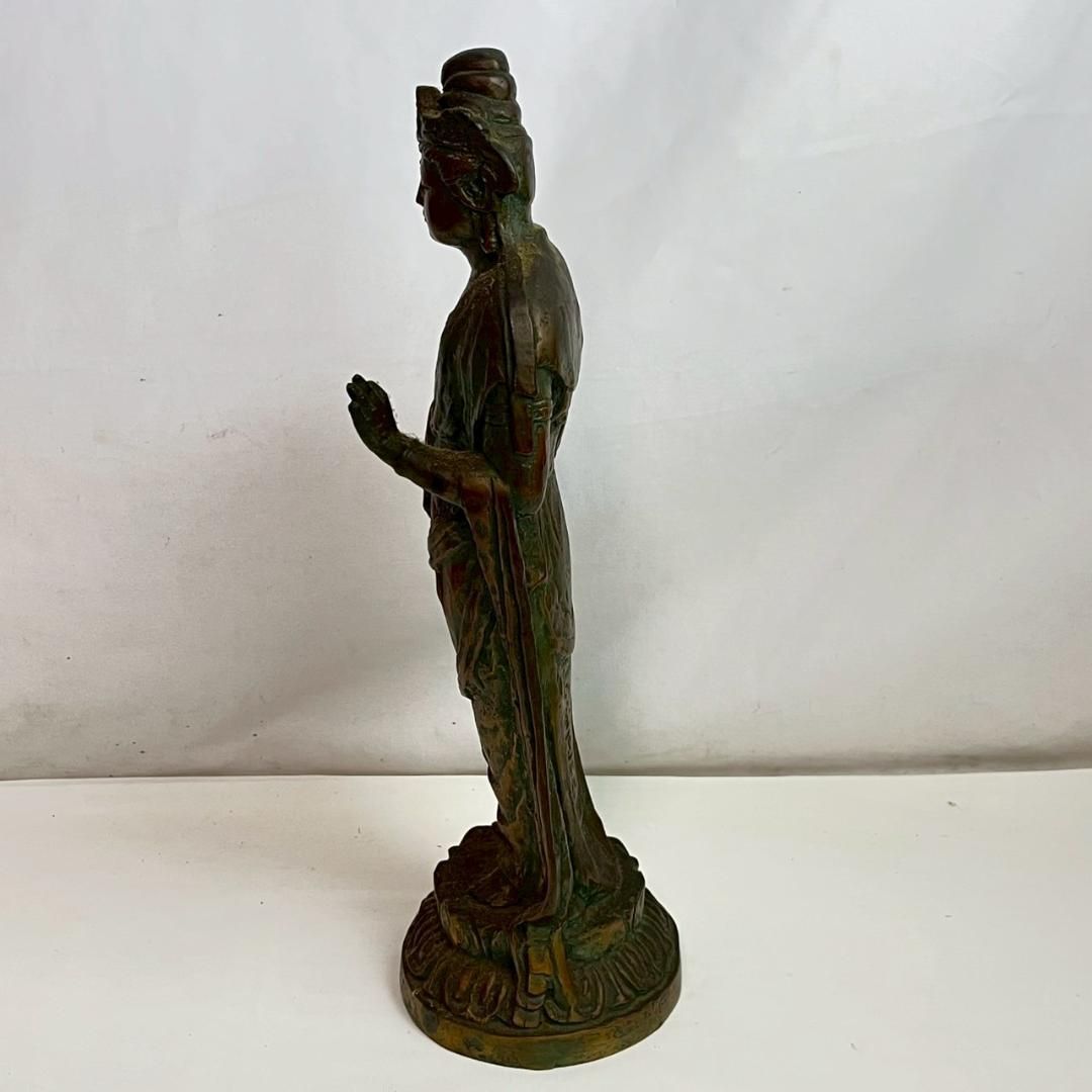 銅製 聖観世音菩薩 金青銅 仏像 約36cm 北村西望 観音菩薩 - メルカリ