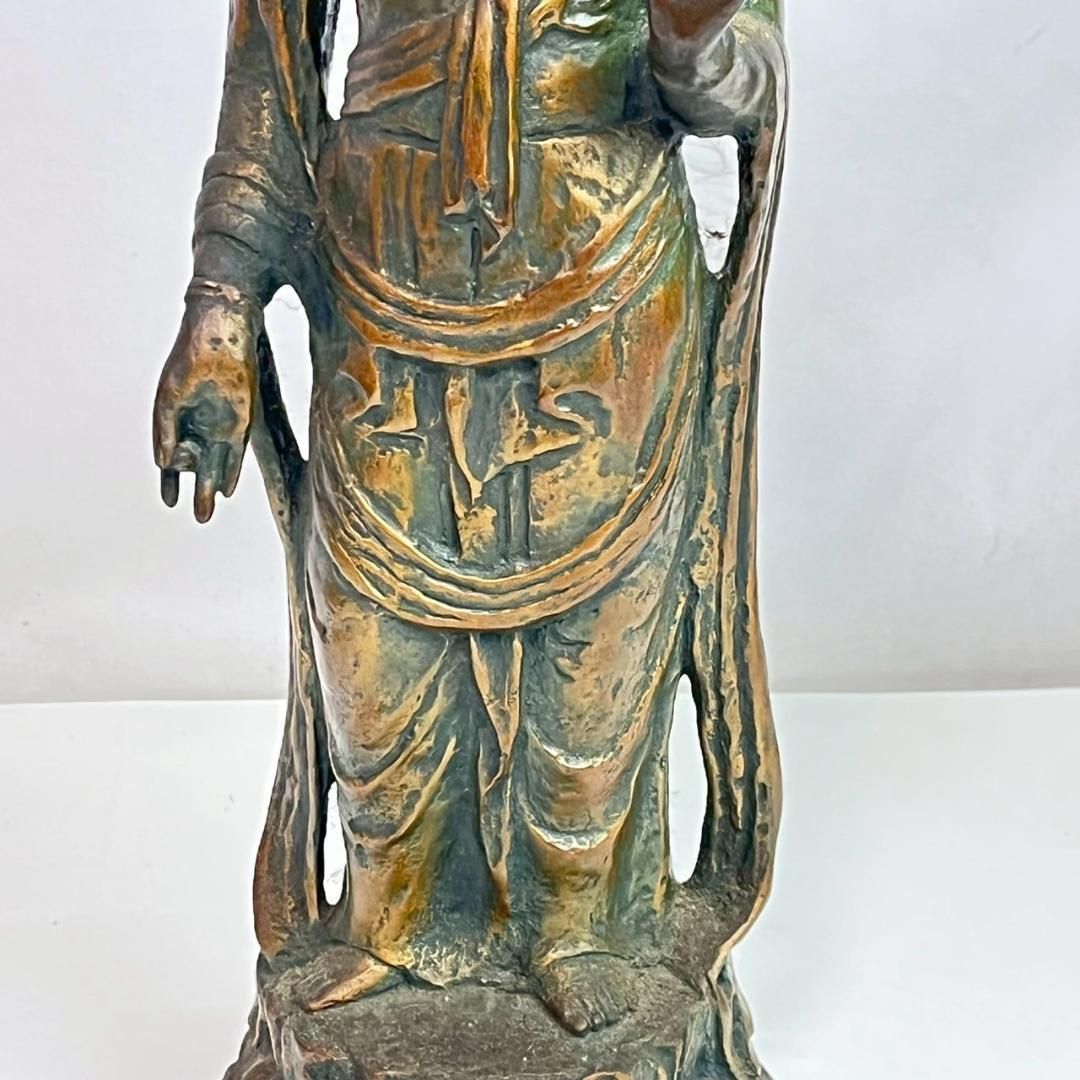 銅製 聖観世音菩薩 金青銅 仏像 約36cm 北村西望 観音菩薩 - メルカリ