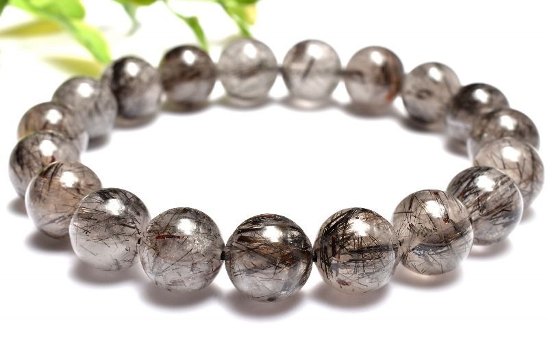 1点物】希少カラー ブラックブロンズルチルクォーツ 10mm