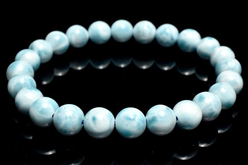 １点物 AA 美しい波模様 ラリマー 7.5mm ブレスレット パワーストーン 天然石 _MC378 NEXPOTALLINN_EU