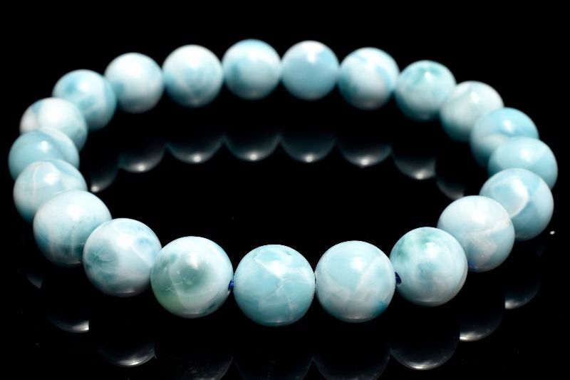１点物 AA 美しい波模様 ラリマー 9mm ブレスレット パワーストーン 天然石 _MC379 NEXPOTALLINN_EU