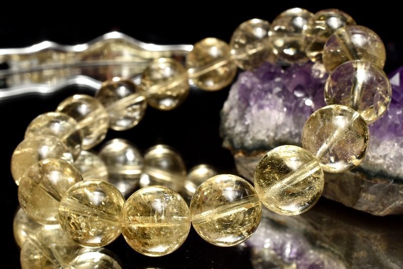 1点物 激 黄金レムリアン ゴールデンレムリアンシードクリスタル 12mm ブレスレット パワーストーン 天然石 _MC354