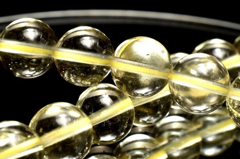 １点物 AAA透明 リビアの宝石 リビアングラス 7.5mm ブレスレット パワーストーン 天然石 _MC389