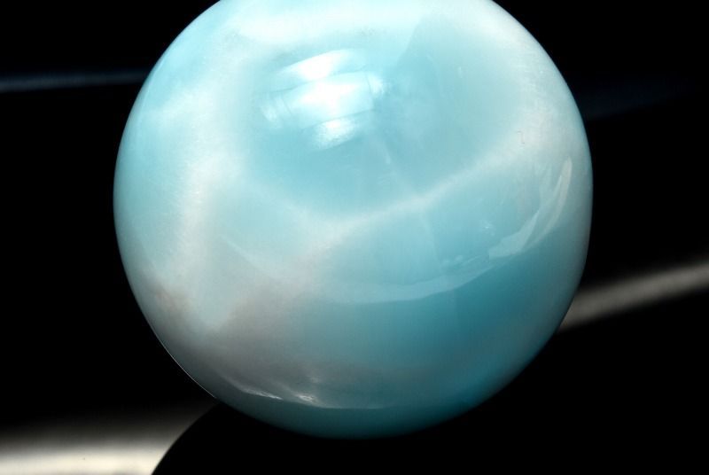 １点物 大珠 三大ヒーリング ラリマー 28mm 丸玉 台座付き スフィア パワーストーン 天然石 _CG6741 宅急便