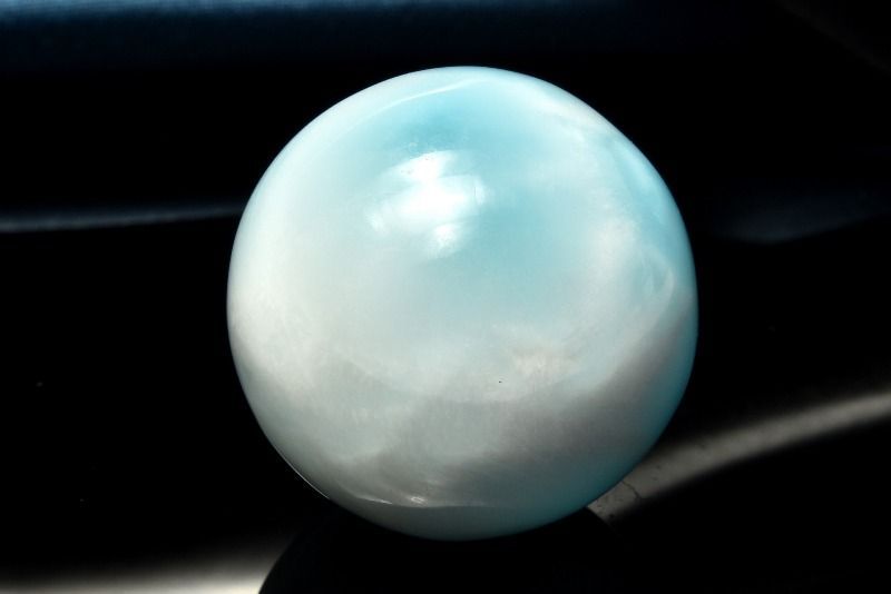 １点物 大珠 三大ヒーリング ラリマー 28mm 丸玉 台座付き スフィア パワーストーン 天然石 _CG6741 宅急便 NEXPOTALLINN_EU