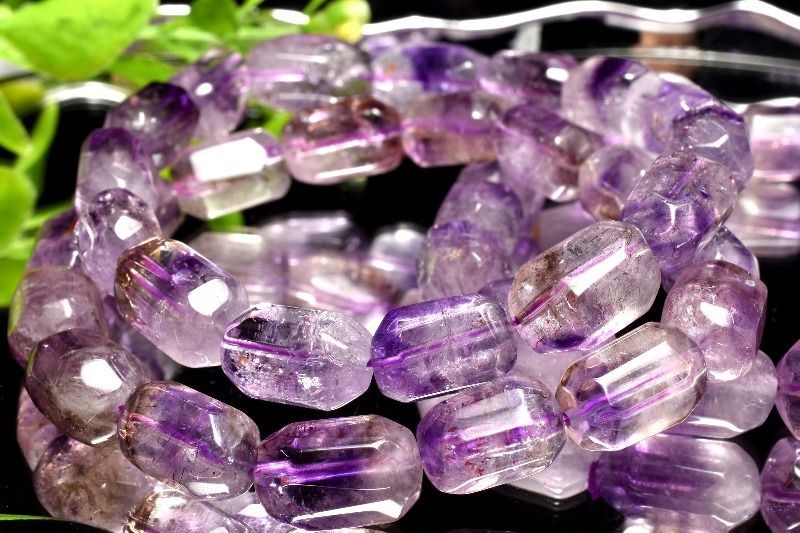 希少形状 スーパーセブンアメジスト 13-18x10-11mm 原石ラフカット