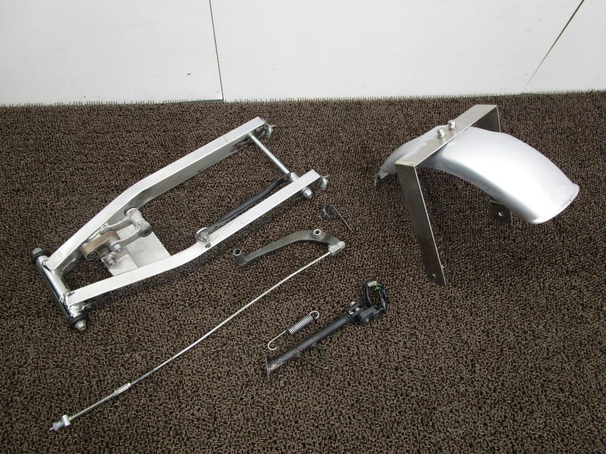 エイプ100 ロング スイングアーム A7525 ペダル シャフト スタンド フェンダー HC07 ホンダ HC07E Ape キャブ車 動画有 12V