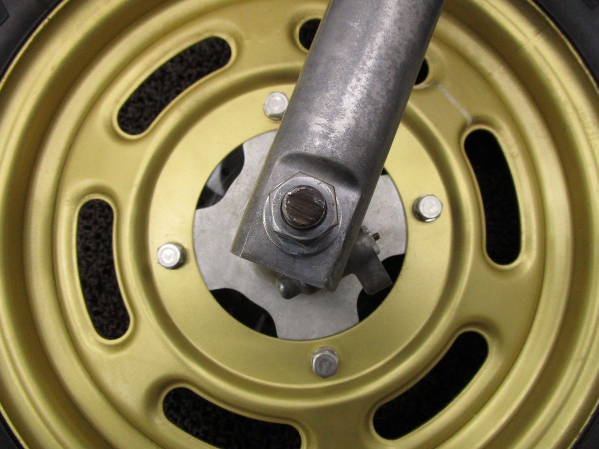 エイプ100 フロントホイール ASSY A7596 フォーク キャリパー ディスク フェンダー HC07 ホンダ HC07E Ape キャブ車 動画有 12V BRIGHTFACE_UK